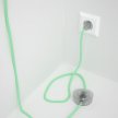Cordon pour lampadaire, câble RC34 Coton Lait Menthe 3 m. Choisissez la couleur de la fiche et de l'interrupteur!
